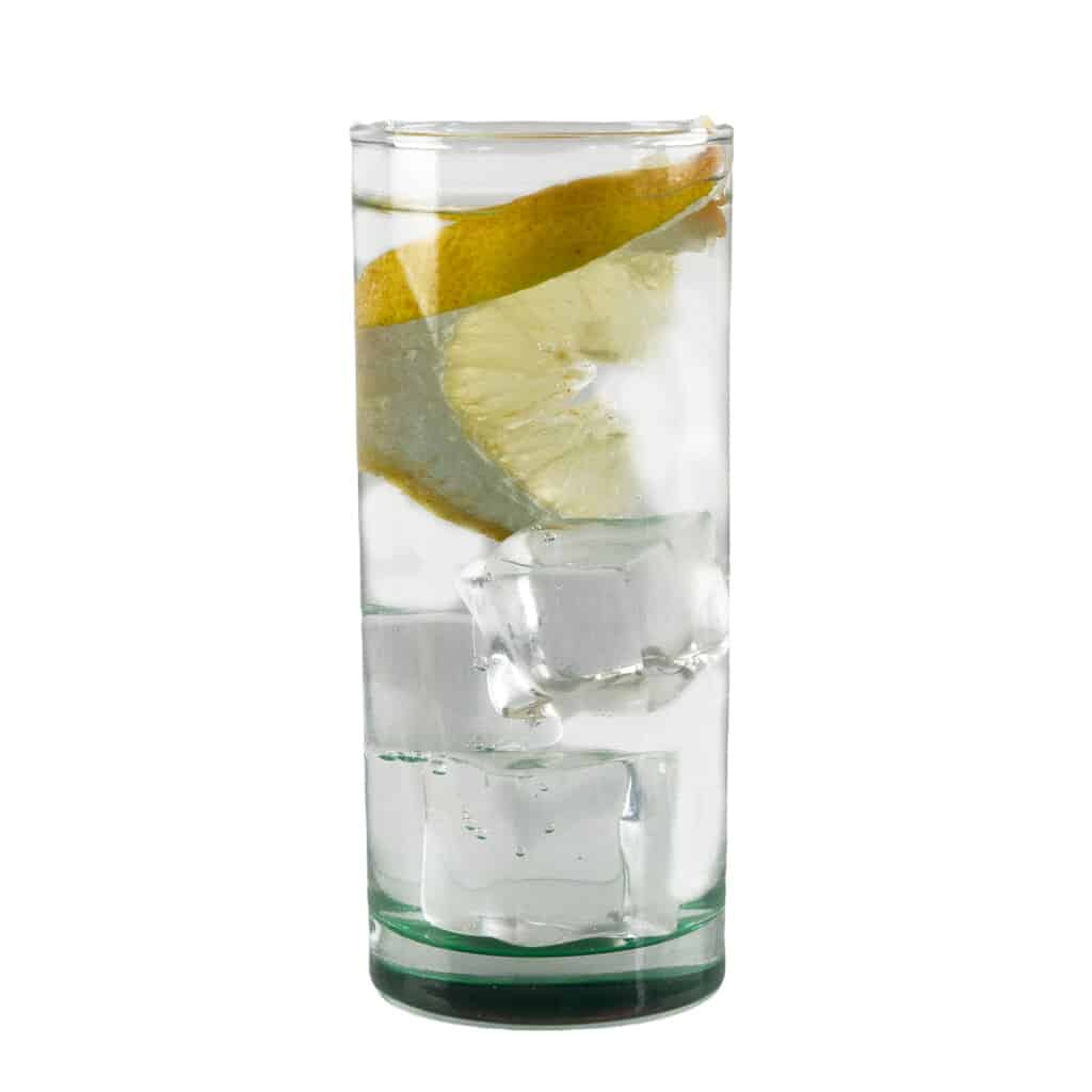 Set of 6 water glasses, 270 ml, Crystal Clear, Colored Bottom