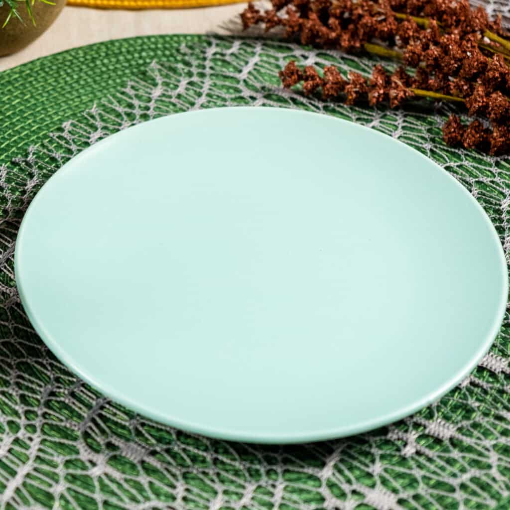 Set of 4 dessert plate, Round, 20 cm, Matte Light Tuquoise