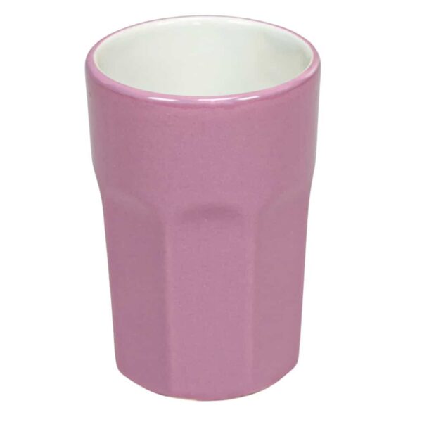 Sticlă ceramică, 120 ml, alb și roz lucios