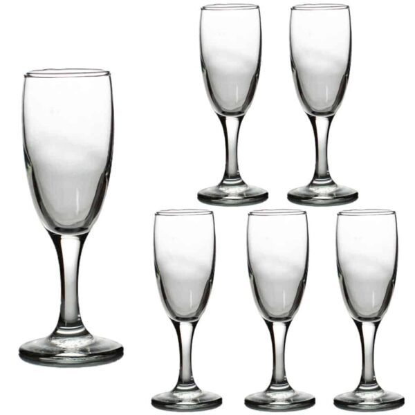 Set of 6 wine glasses, 155 ml, Crystal Clear, Multicolor