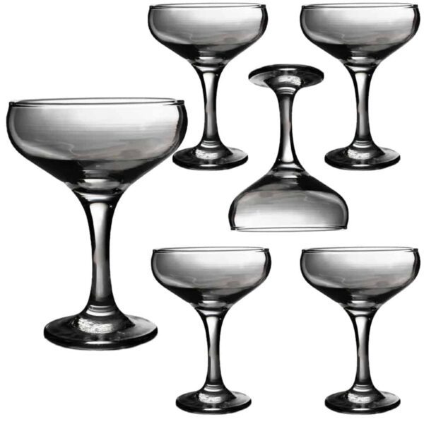 Set of 6 champagne glasses, 220 ml, Crystal Clear