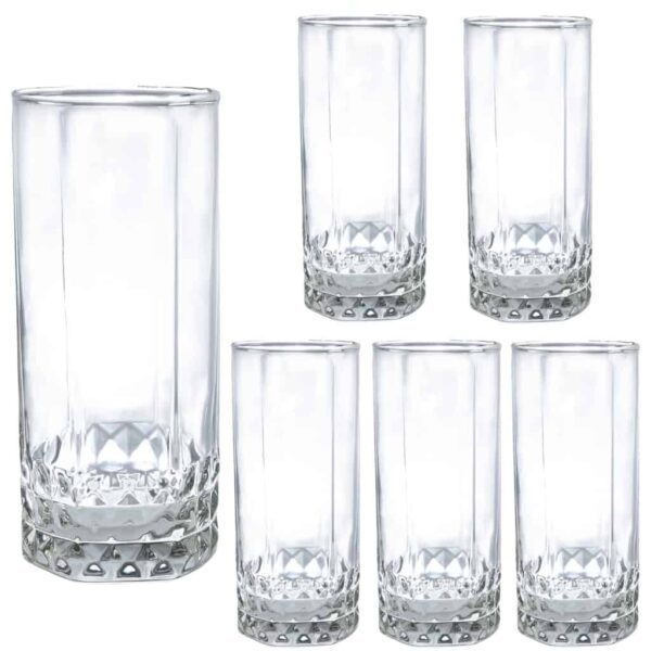 Set of 6 water glasses, 265 ml, Crystal Clear