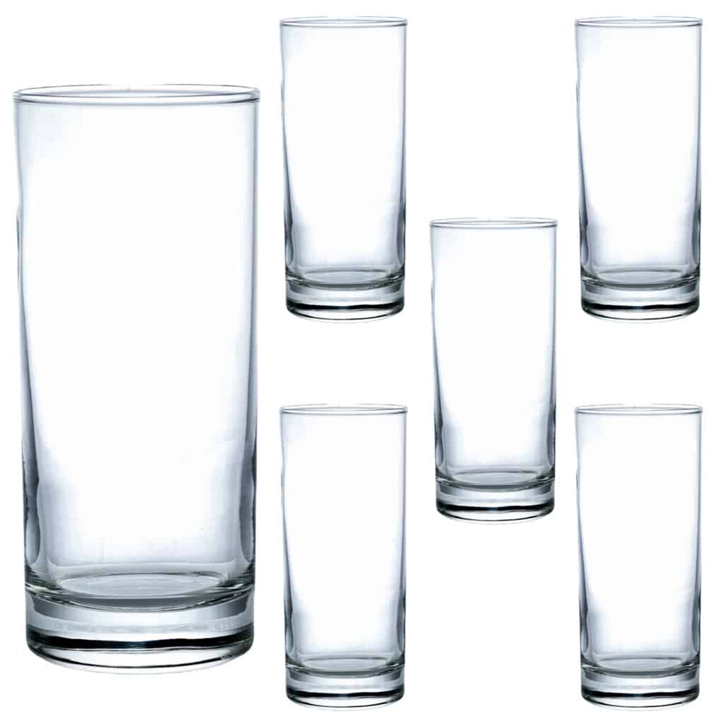 Set de 6 pahare de apă, 270 ml, Crystal Clear