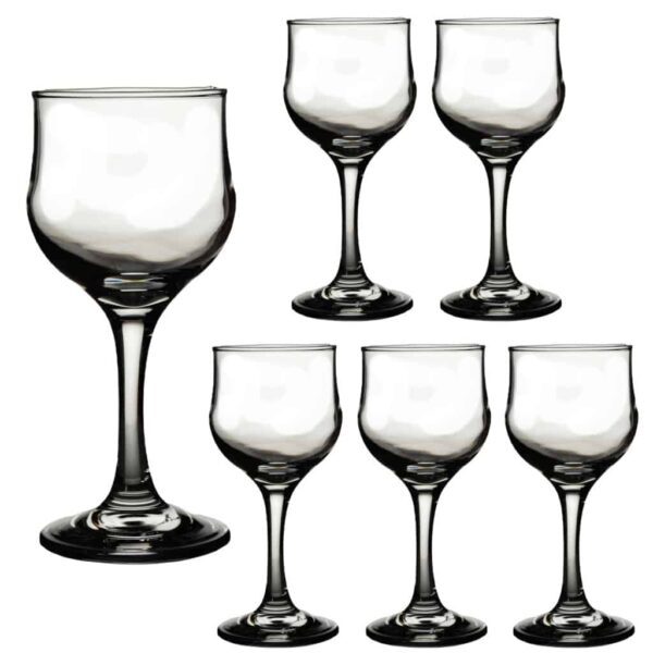 Set of 6 wine glasses, 185 ml, Crystal Clear