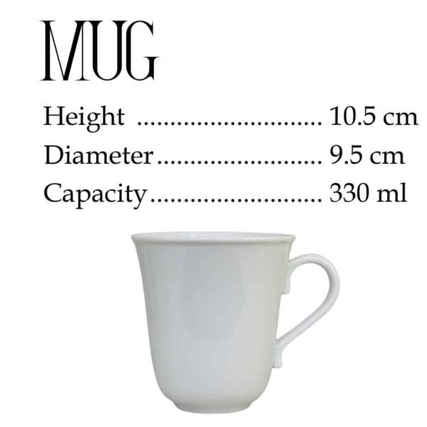 Set of 6 mug, 330 ml, Porceain
