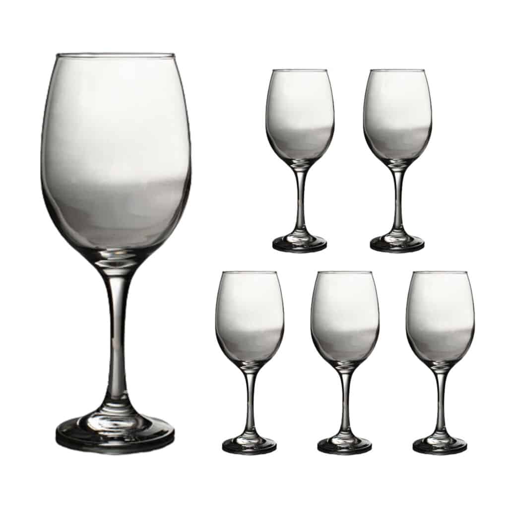 Set of 6 wine glasses, 470 ml, Crystal Clear