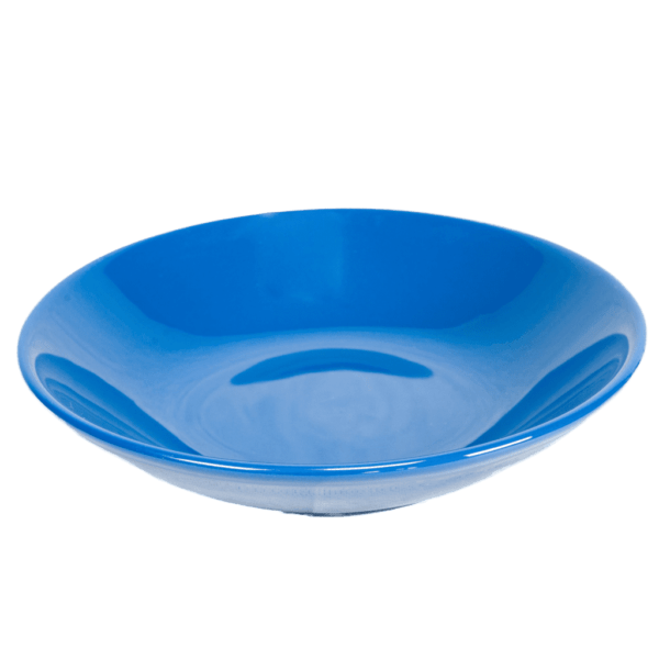Deep plate, Round, 21 cm, Glossy Blue