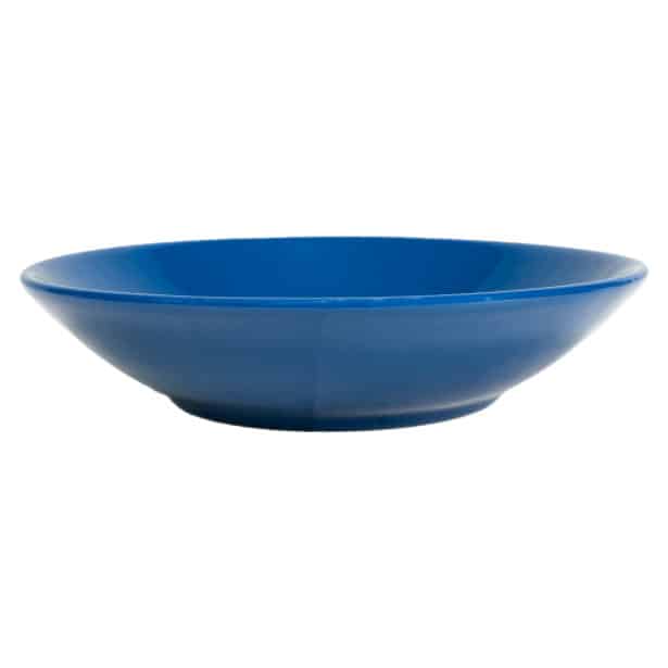 Farfurie adâncă, rotundă, 21 cm, albastru lucios