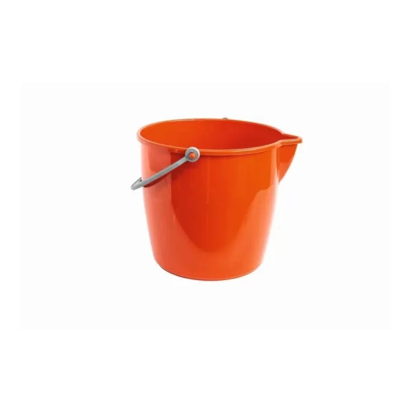 Bucket with Handle, Round, 10 l, Orange