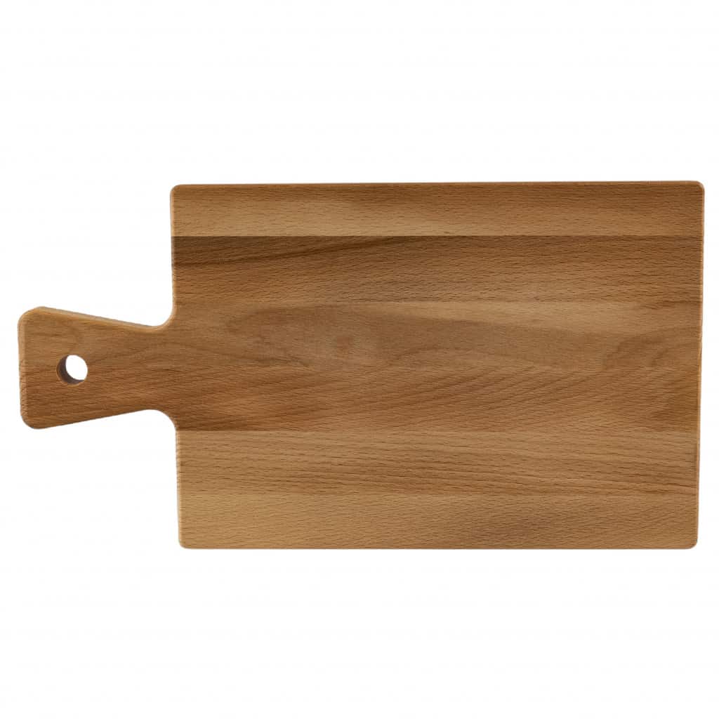 Chopping board, with handle, Rectangular, 345x185x19 mm, Wood