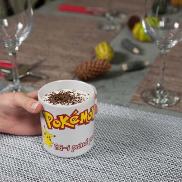 Mug, 260 ml, Glossy White decorated with "Pokemon"