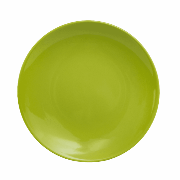 Farfurie, rotundă, 24 cm, verde lucios