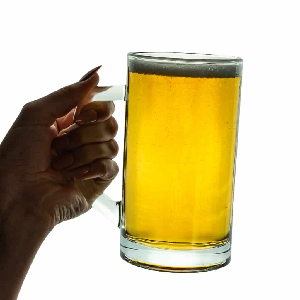 Set of 6 pints for beer, 500 ml, Crystal Clear