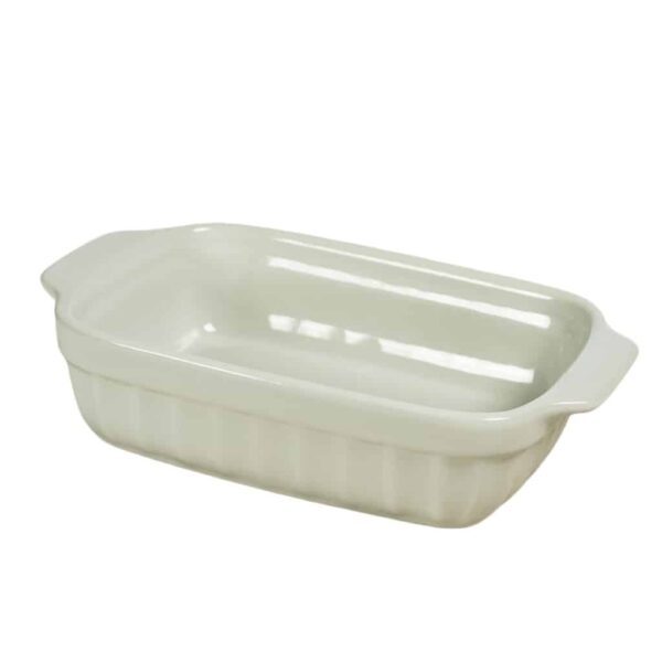 Heat-resistant tray, Rectangular, 22x14.5x5 cm, Glossy White