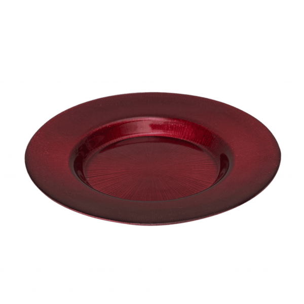 Deep plate, Round, 21 cm, Red Glass