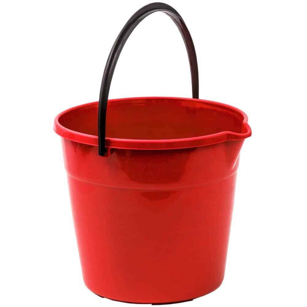 Bucket with Handle, Round, 10 l, Red