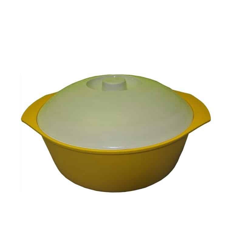 Salad Bowl with lid, Oval, 24 x 27 cm, Yellow