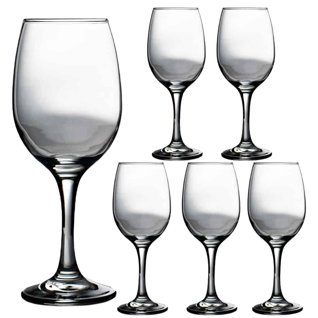 Set of 6 wine glasses, 365 ml, Crystal Clear