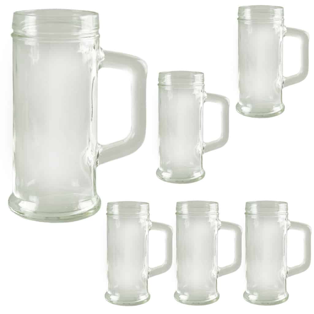 Set of 6 pints for beer, Pure, 300 ml, Crystal Clear