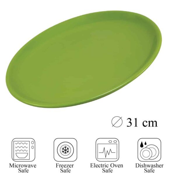 Platter, Round, 31 cm, Glossy Green