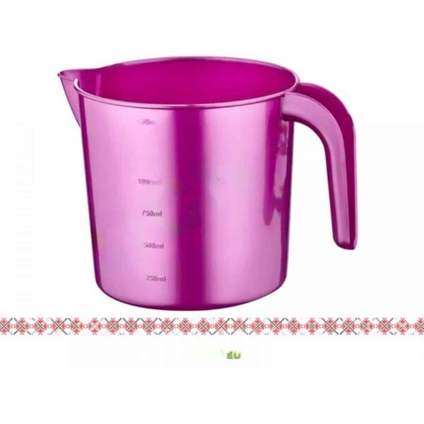 Cup with Handle, Round, 1.5 l, Pink