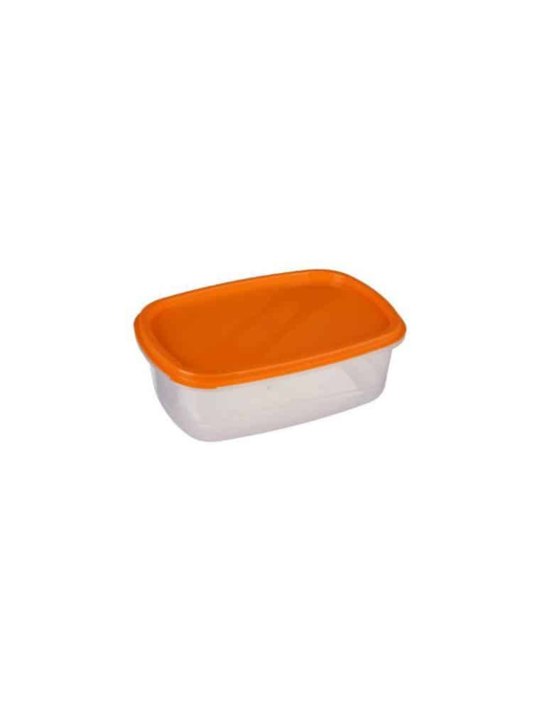 Food Container, Rectangular, 2.8 l, Orange Lid