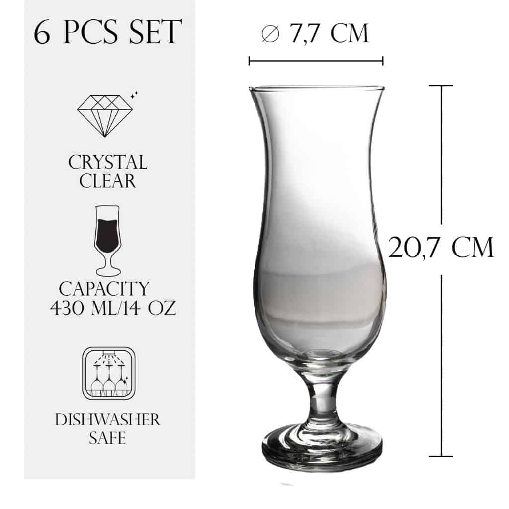 Set de 6 pahare, 430 ml, Crystal Clear