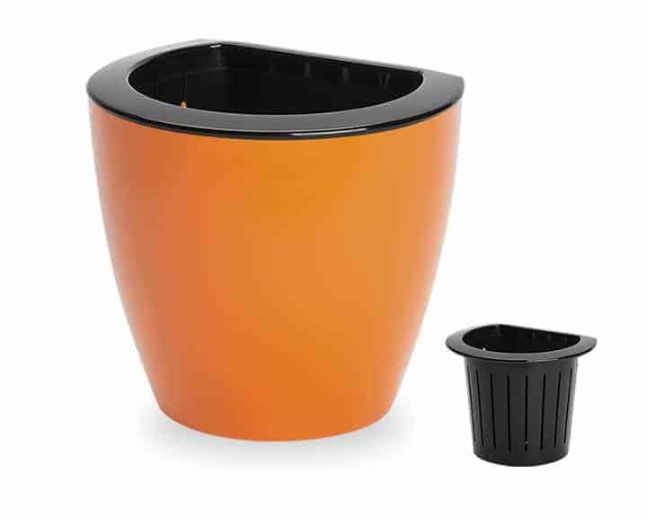 Wall Flower Pot Lala, Round, 18 cm, 3 l, Orange