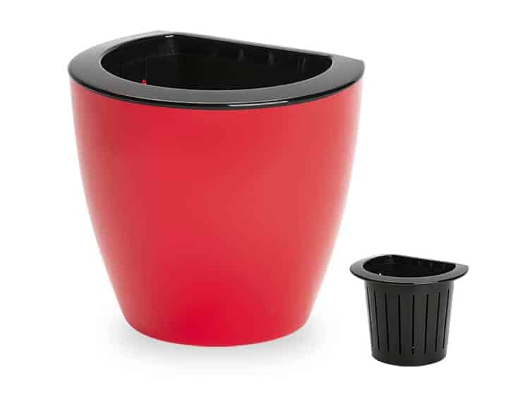 Wall Flower Pot Lala, Round, 18 cm, 3 l, Red