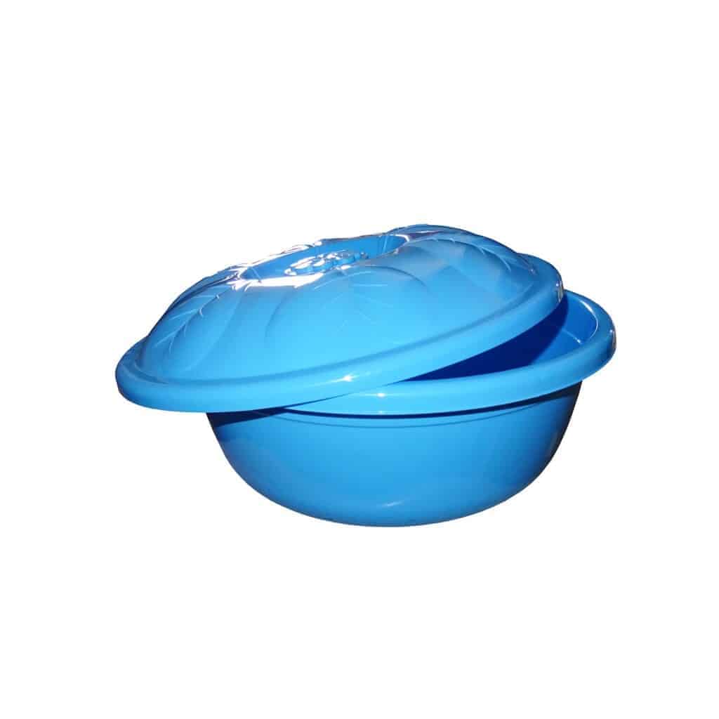 Basin with lid, Round, 5.5l, Blue