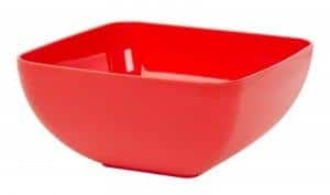 Bowl, Square, 500 ml, Red