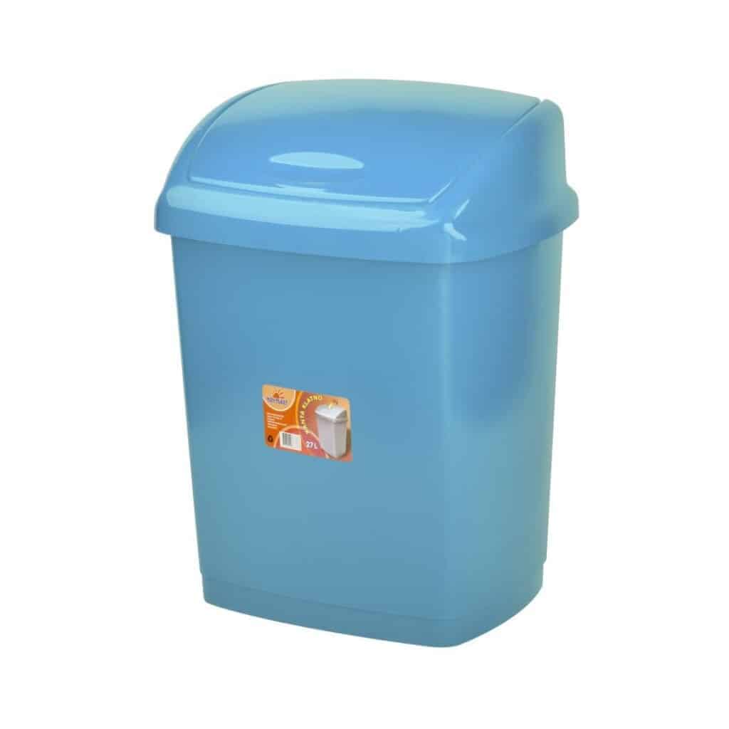 Recycle Bin with lid, Rectangular, 9 l, Blue