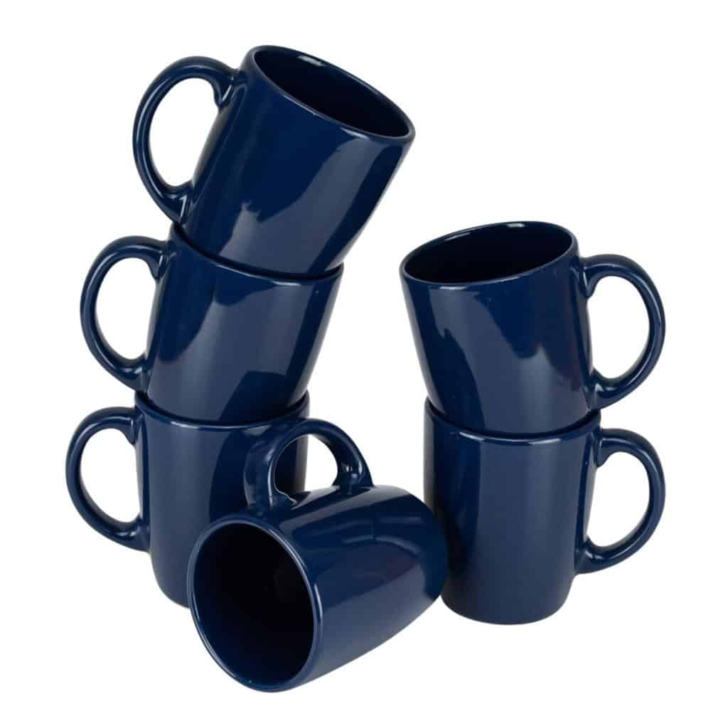 Set 6 Mugs, 300 ml, Glossy Blue