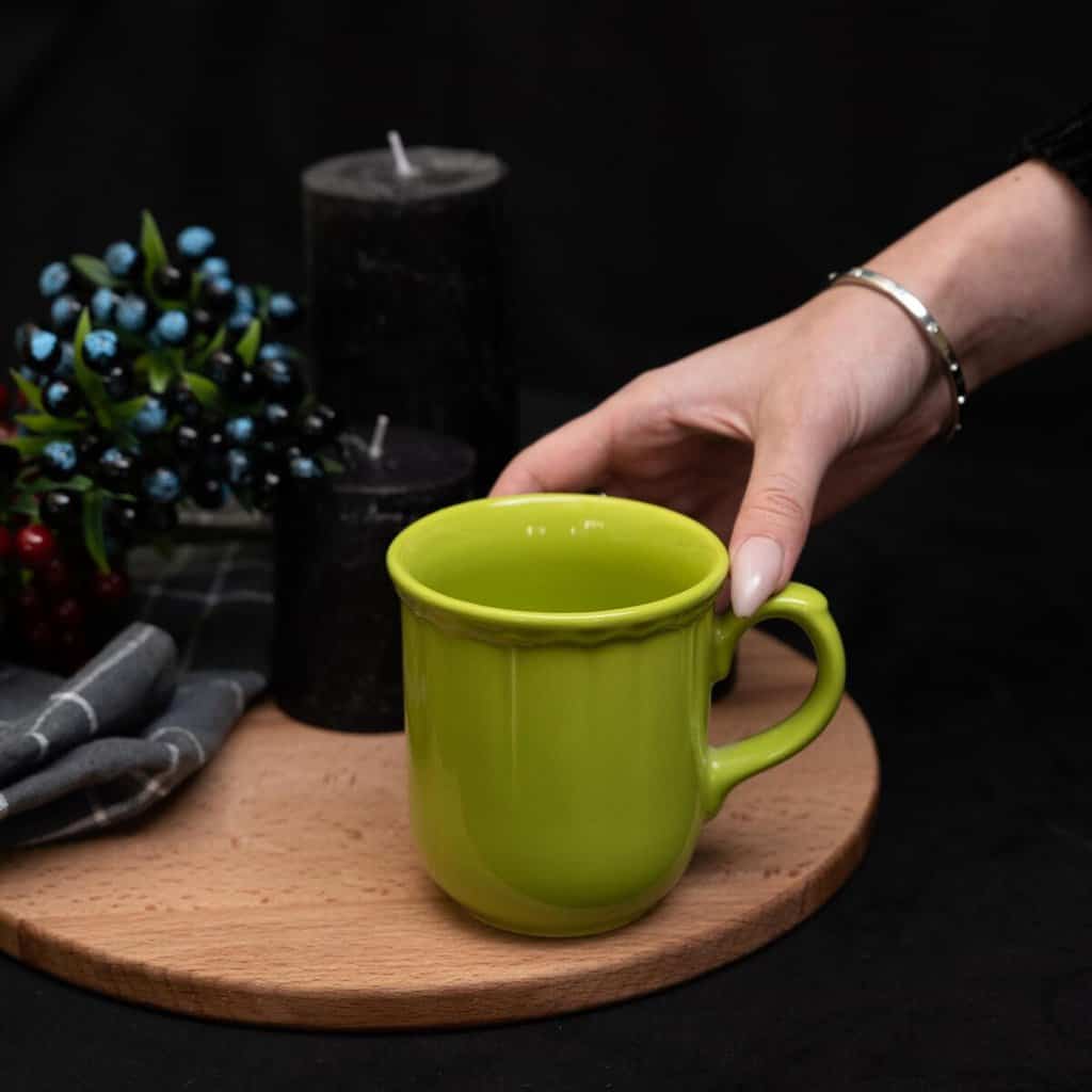 Mug, Round, 300 ml, Glossy Green