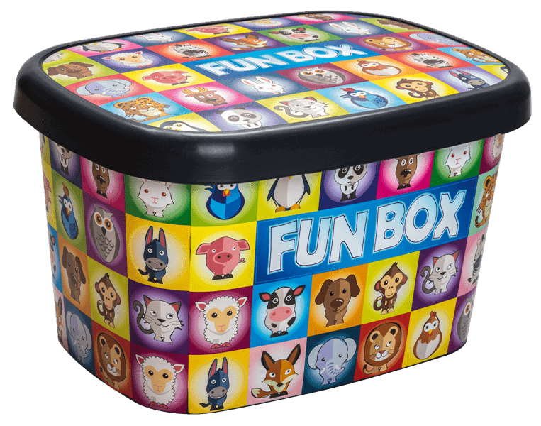Storage box "Fun Box", Rectangular, 25 l, Multicolor