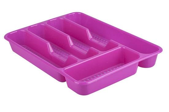 Cutlery Holder, 5 Compartments, 26 x 33 x 3.8 cm, Pink