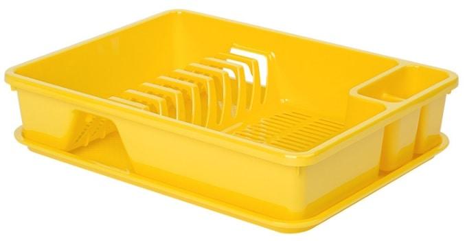 Dish Dryer with tray, 40 x 30 x 8 cm, Yellow
