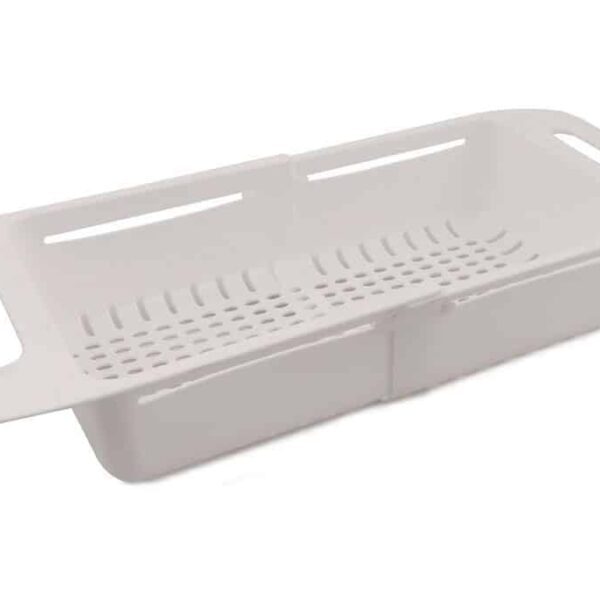 Extensible Strainer for sin, 45 x 20 x 8 cm, White