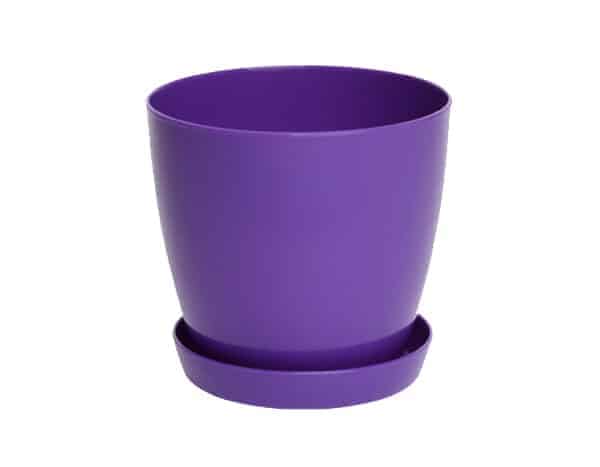 Flower Pot Lala, Round, 10 cm, Purple