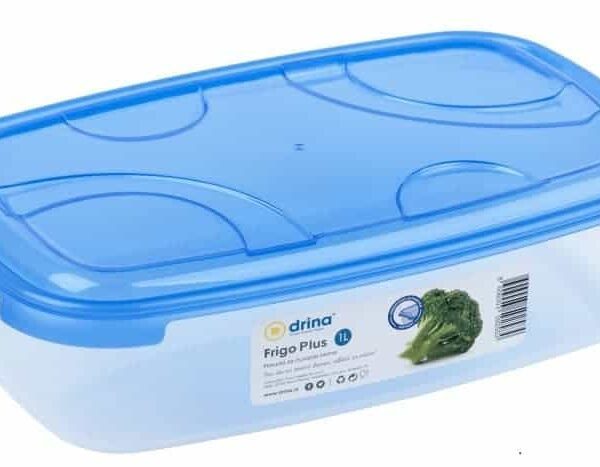 Food Container „Frigo Plus”, Rectangular, 1 l, Transparent/Blue