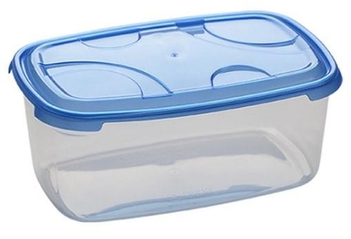 Food Container „Frigo Plus”, Rectangular, 1.6 l, Transparent/Blue