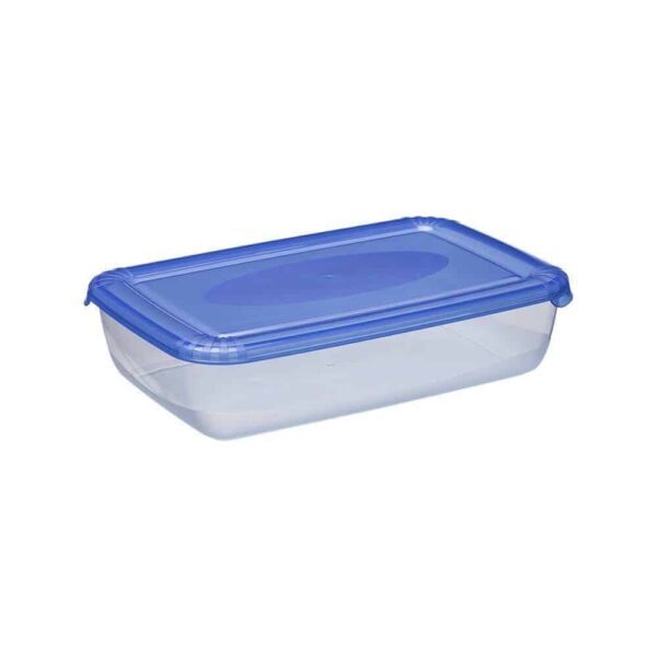 Food Container Polar, Rectangular, 1.9 l, Blue Lid