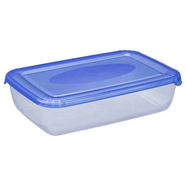 Food Container Polar, Rectangular, 2.9 l, Blue Lid