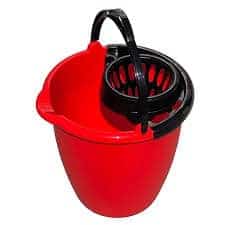 Mop Bucket with Wringer, Round, 10 l, Red