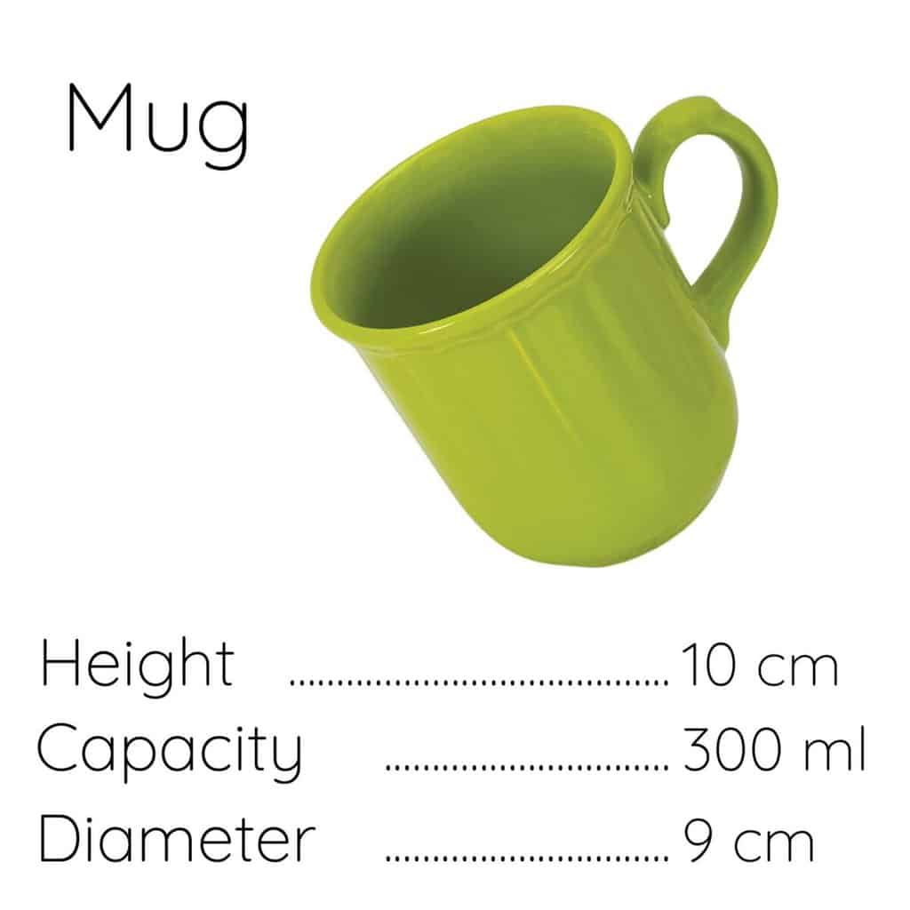 Mug, Round, 300 ml, Glossy Green