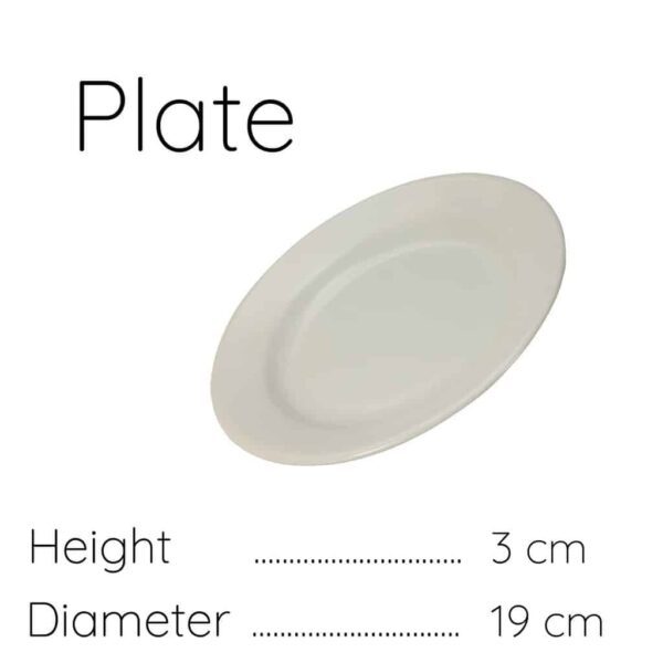 Dessert Plate, Round, 19 cm, Glossy White