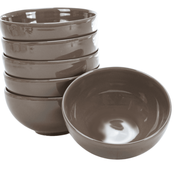 Set of 6 bowls, Cesiro, Ø 13 cm, 450 ml, Coffee Brown
