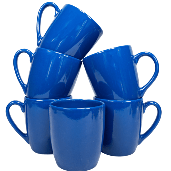 Set of 6 mugs, Cesiro, 400 ml, Royal Blue