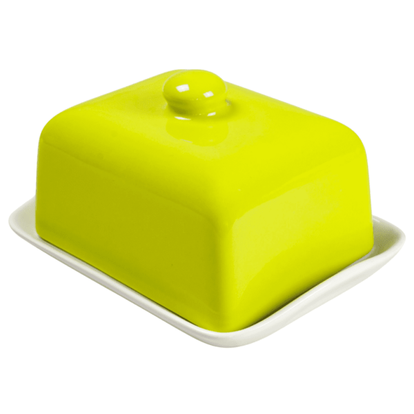 Set of 6 butter holders, Cesiro, 17.5 cm x 12.5 cm, Bright Green/Arctic White