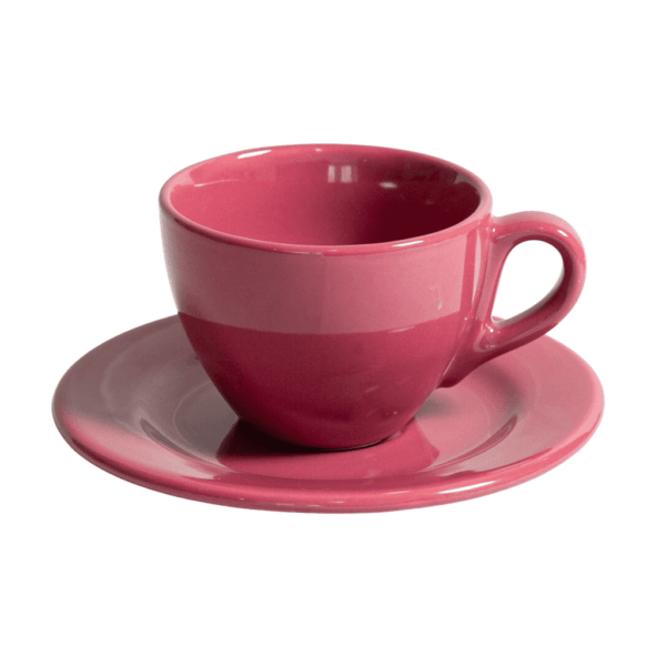 Cup with saucer for coffee, Cesiro, 160 ml, Soft Burgundy